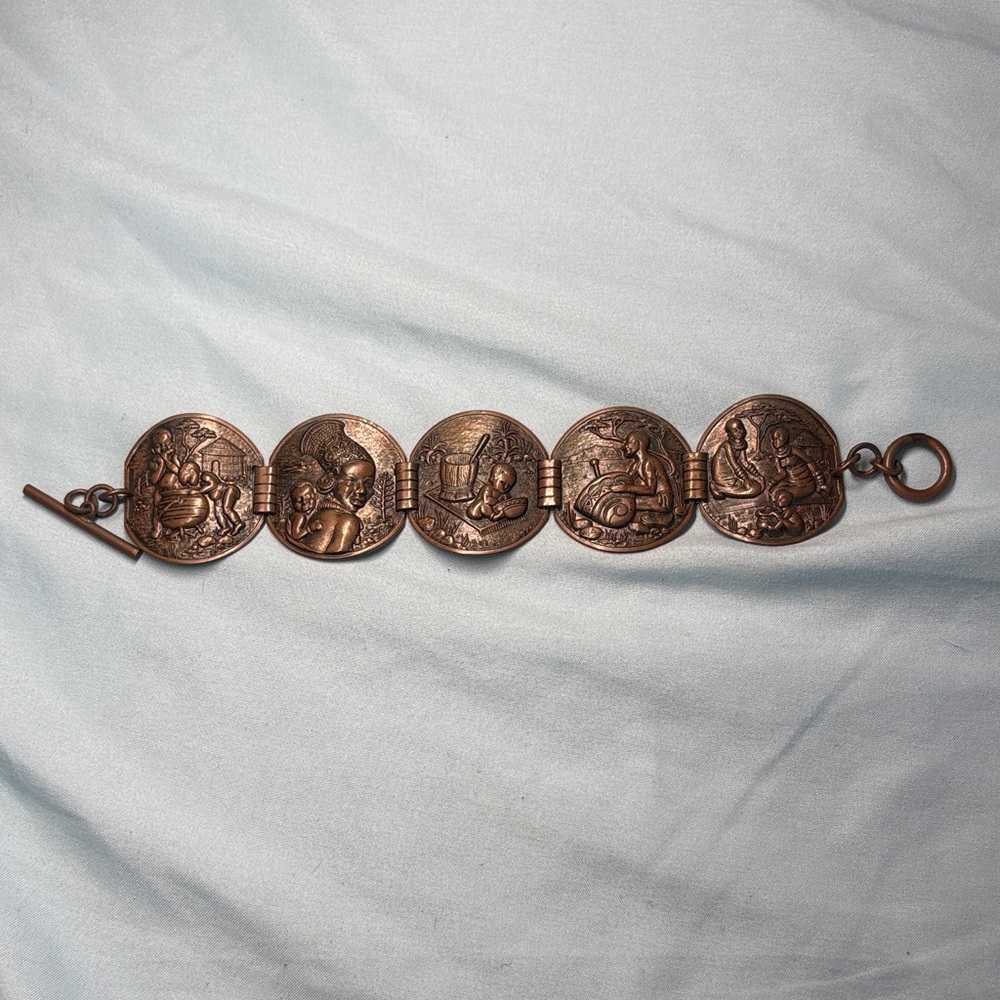 Vintage Copper Coin Bracelet Joe Calafato
